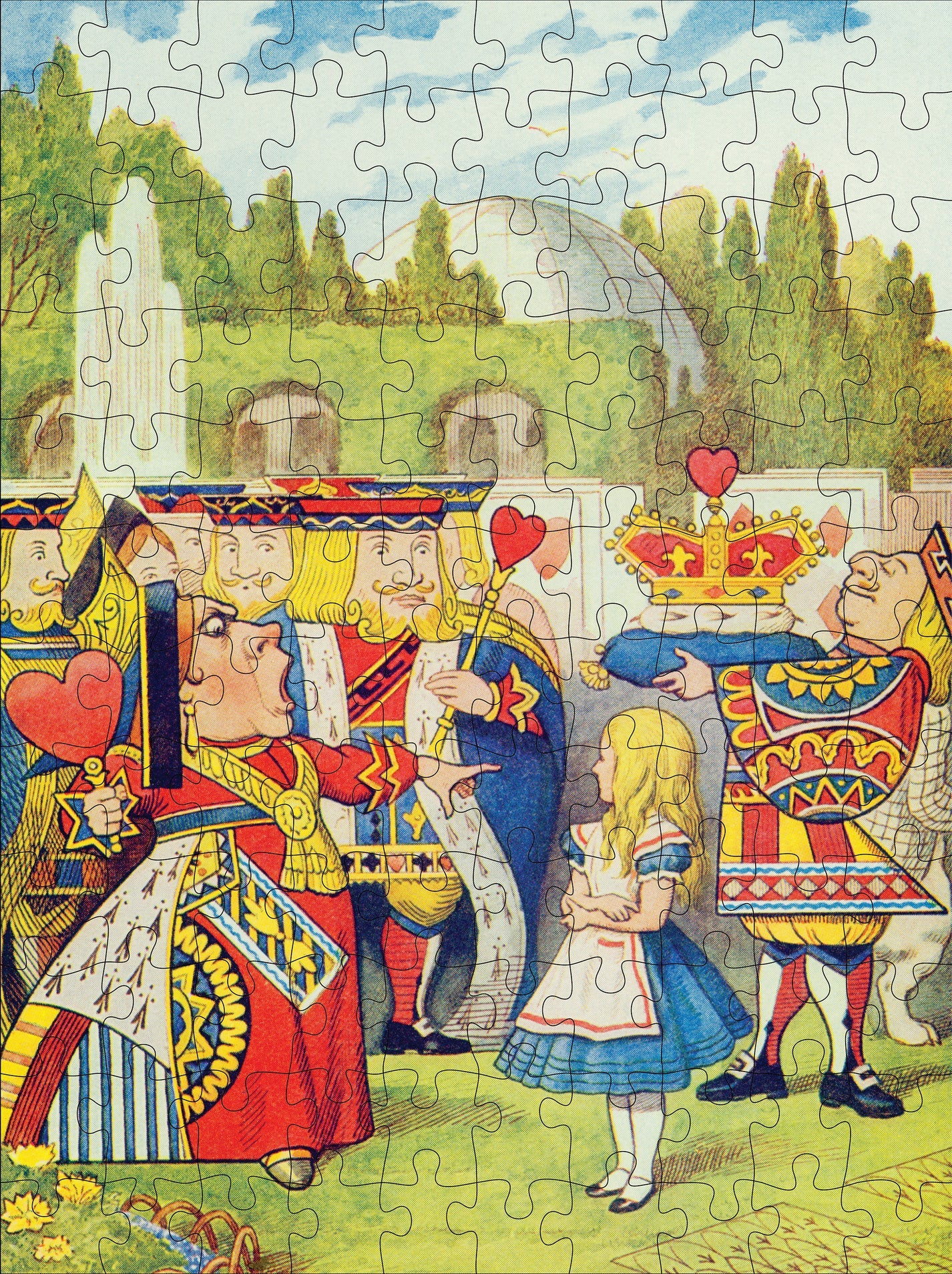 Pomegranate, Sir John Tenniel: Alice in Wonderland 120-Piece Double-Sided Jigsaw Puzzle Set