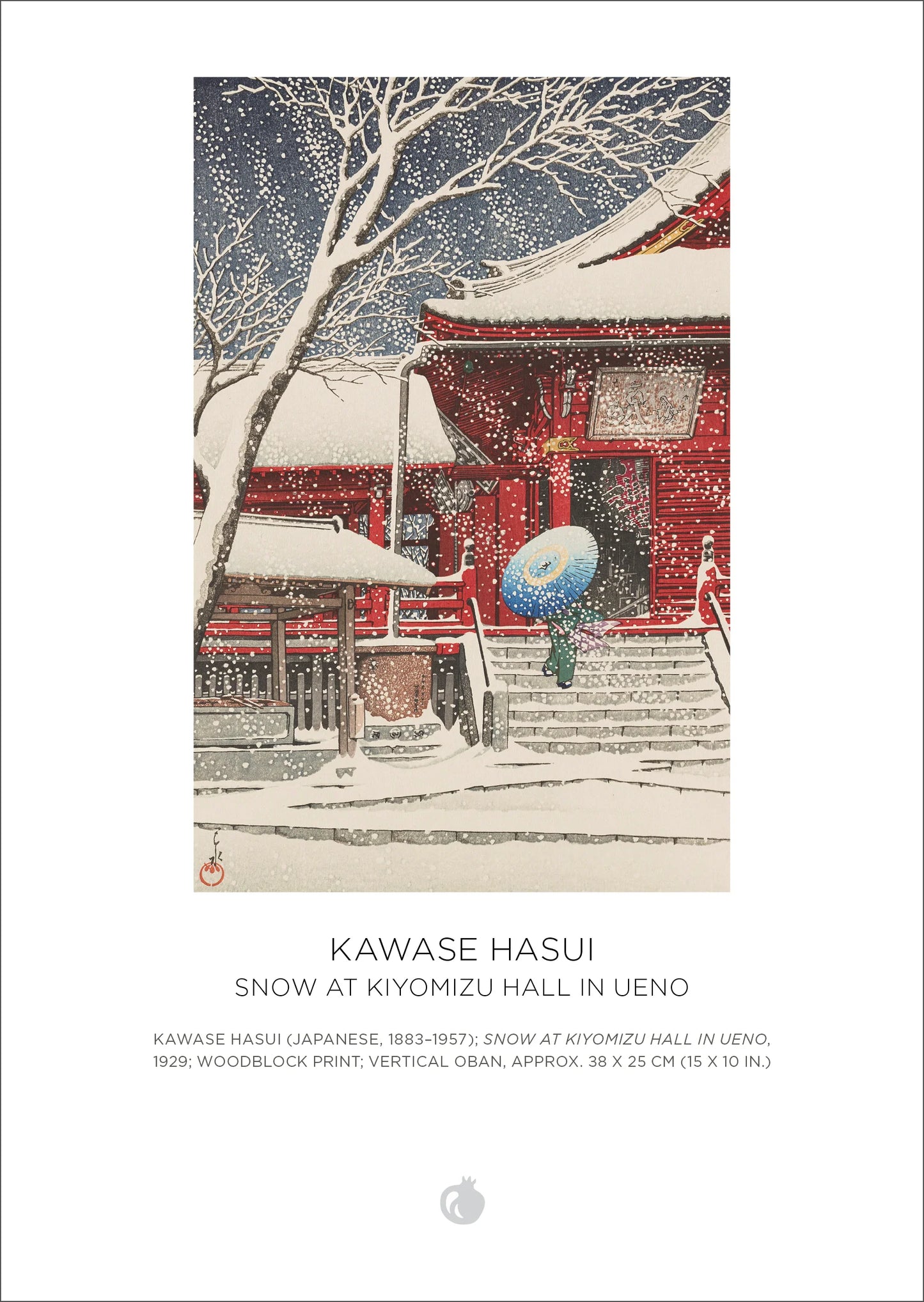 Pomegranate, Kawase Hasui: Snowfall 120-Piece Double-Sided Jigsaw Puzzle Set