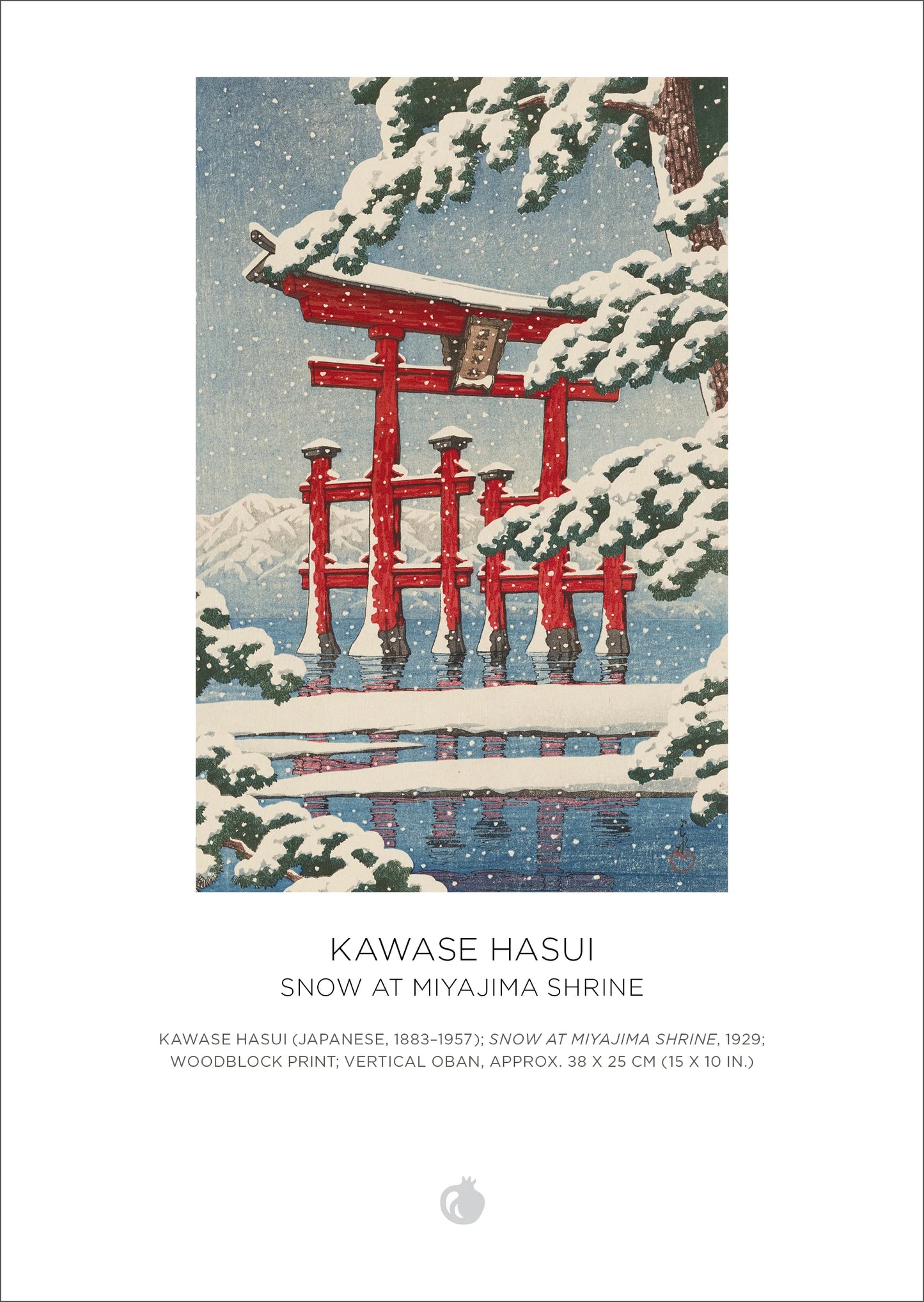 Pomegranate, Kawase Hasui: Snowfall 120-Piece Double-Sided Jigsaw Puzzle Set