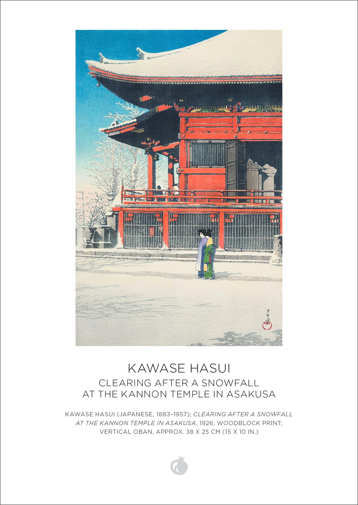 Pomegranate, Kawase Hasui: Snowfall 120-Piece Double-Sided Jigsaw Puzzle Set