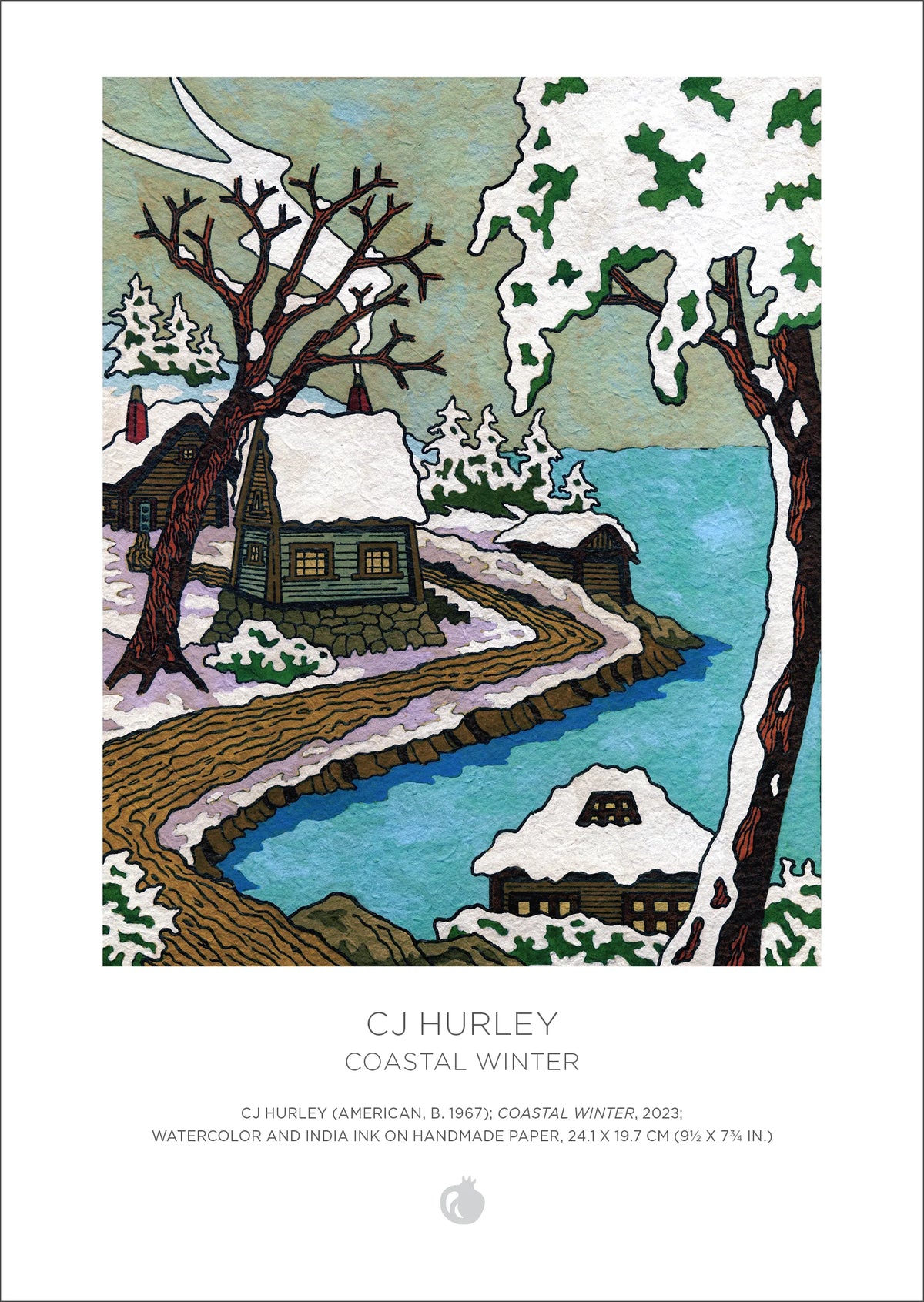 Pomegranate, CJ Hurley: Snowy Cabins 120-Piece Double-Sided Jigsaw Puzzle Set