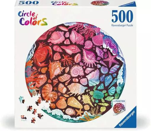 RAVENSBURGER Seashells 500 pc Round Puzzle