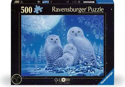 Ravensburger Glow in the Dark: Owls in the Moonlight 500 pc Puzzle