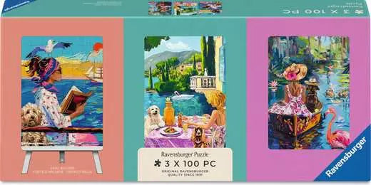 RAVENSBURGER Have Dog, Will Travel 3x100pc Mini Puzzles