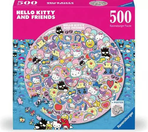 RAVENSBURGER Hello Kitty 500 Pc Round Puzzle