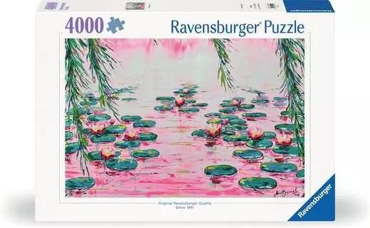 RAVRNSBURGER Pink Water Lilies 4000 Pc Puzzle
