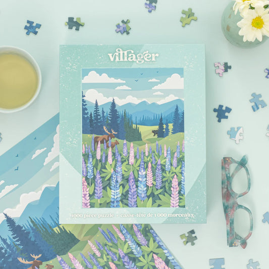 VILLAGER Lupines Meadow | 1000-Piece Puzzle for Adults | Designed in Canada by Diana Pinnell