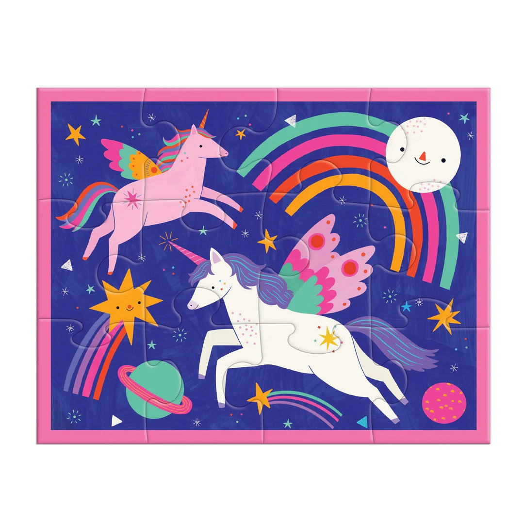 MUDPUPPY Unicorn Magic 12 Piece Pouch Puzzle