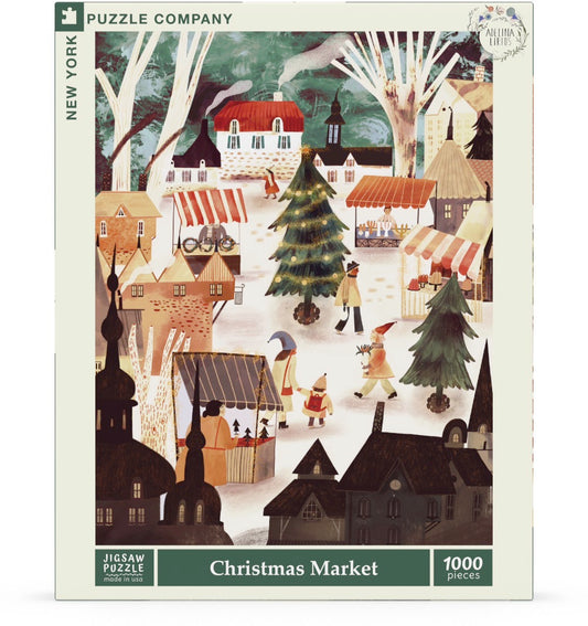 NEW YORK PUZZLE COMPANY, Christmas Market, 1000 pcs