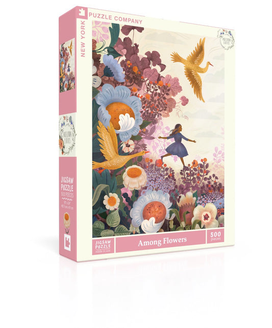 NEW YORK PUZZLE COMPANY, Among Flowers, 500 pcs