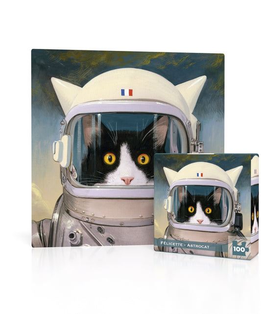NEW YORK PUZZLE COMPANY, Félicette - Astrocat Mini, 100 pcs