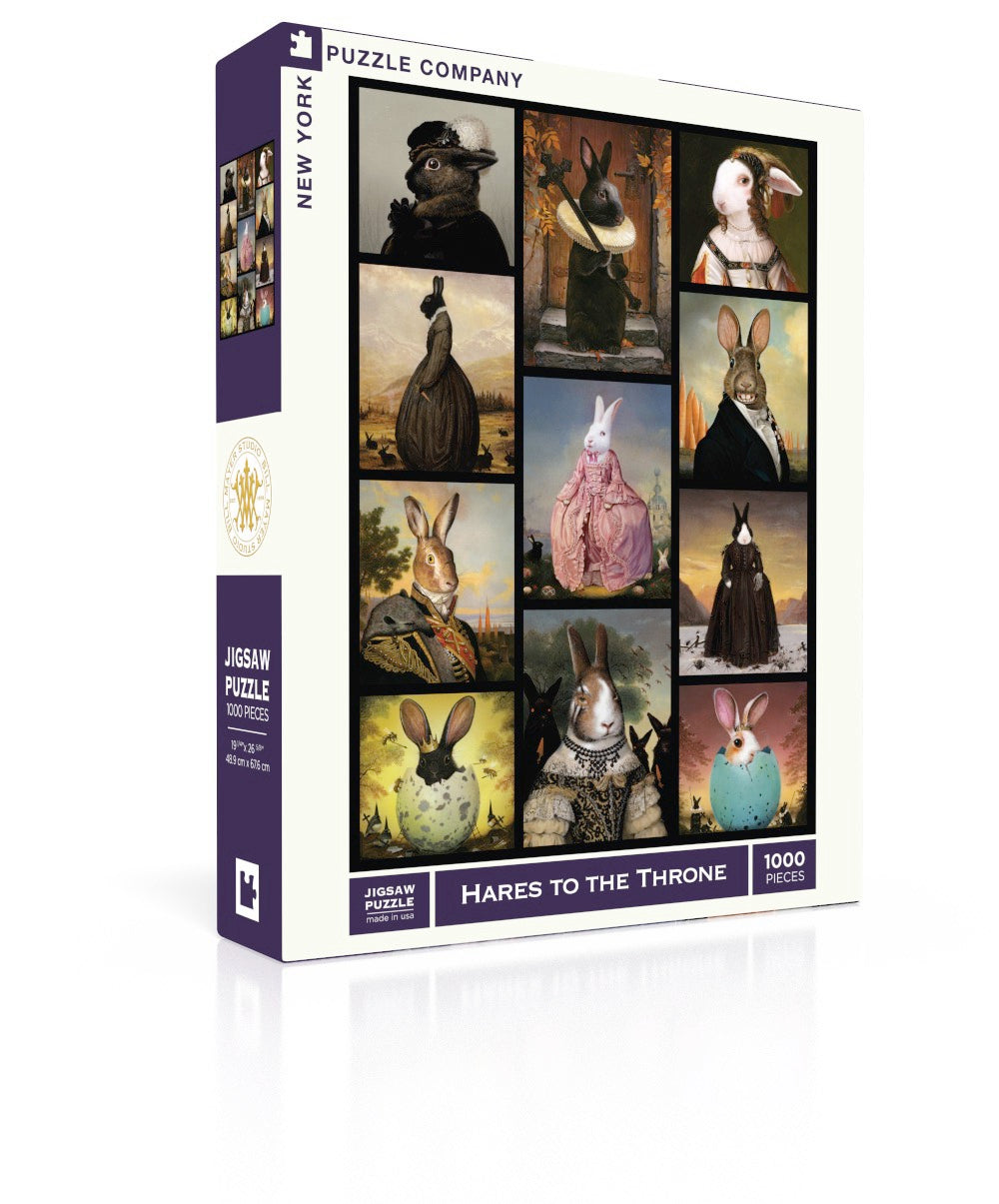 NEW YORK PUZZLE COMPANY, HARES TO THE THRONE, 1000 PCS