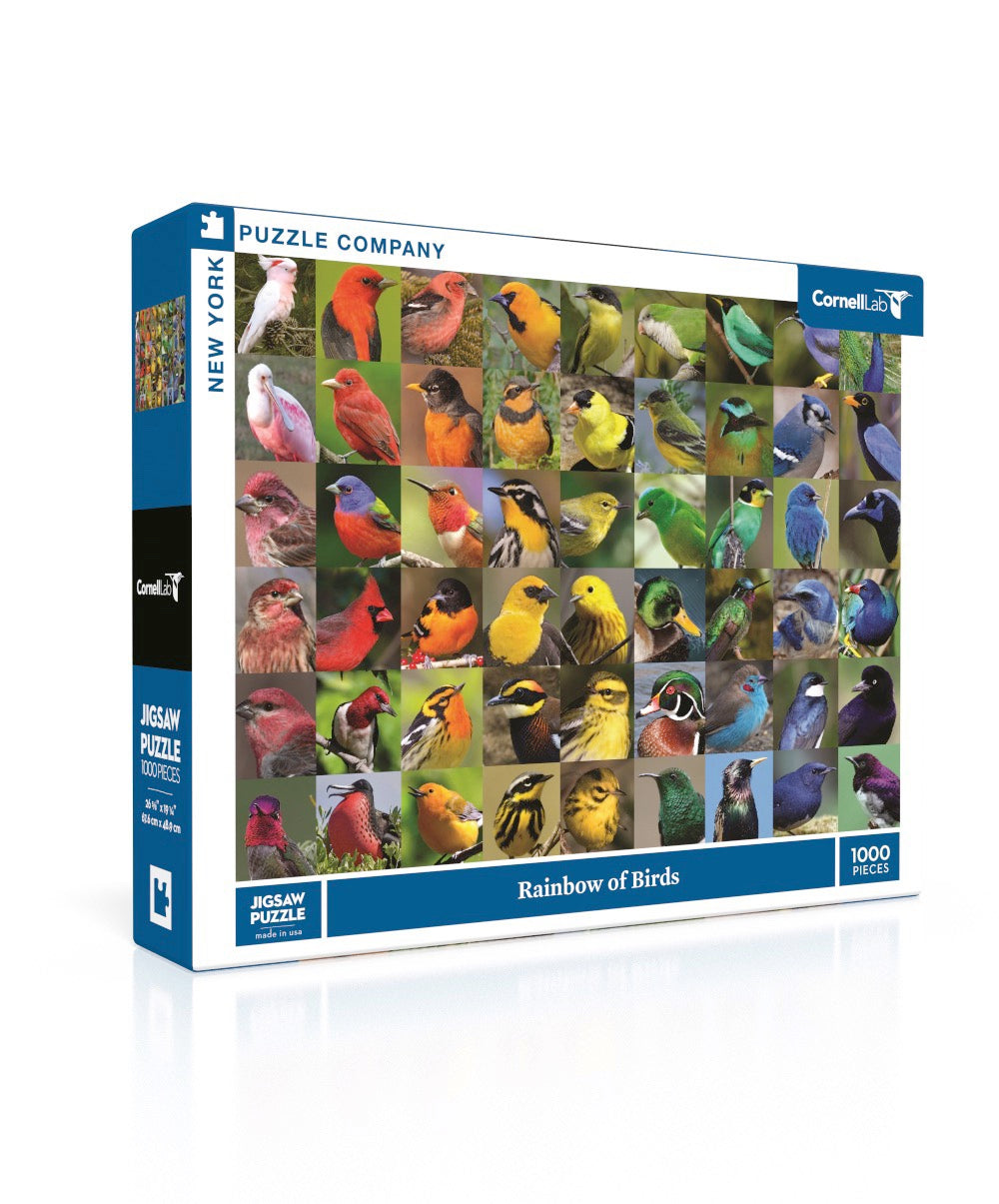 NEW YORK PUZZLE COMPANY, Rainbow of Birds, 1000 pcs