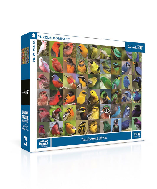 NEW YORK PUZZLE COMPANY, Rainbow of Birds, 1000 pcs