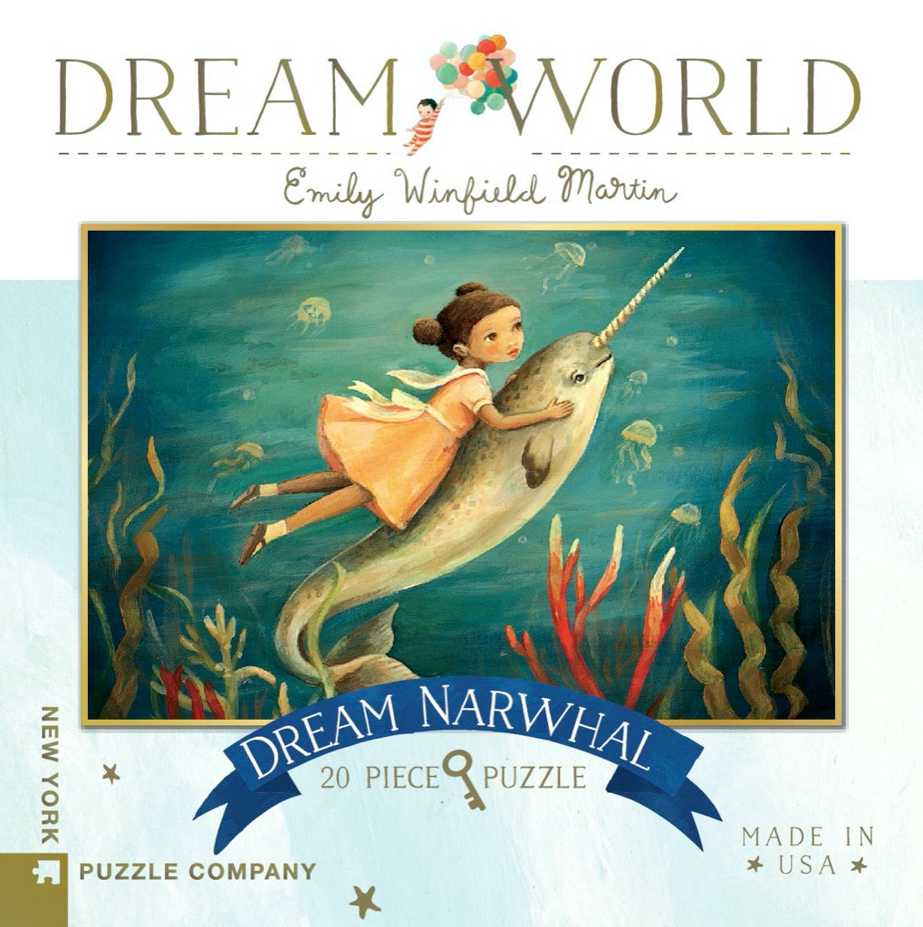 NEW YORK PUZZLE COMPANY, Dream Narwhal Mini, 20 pcs