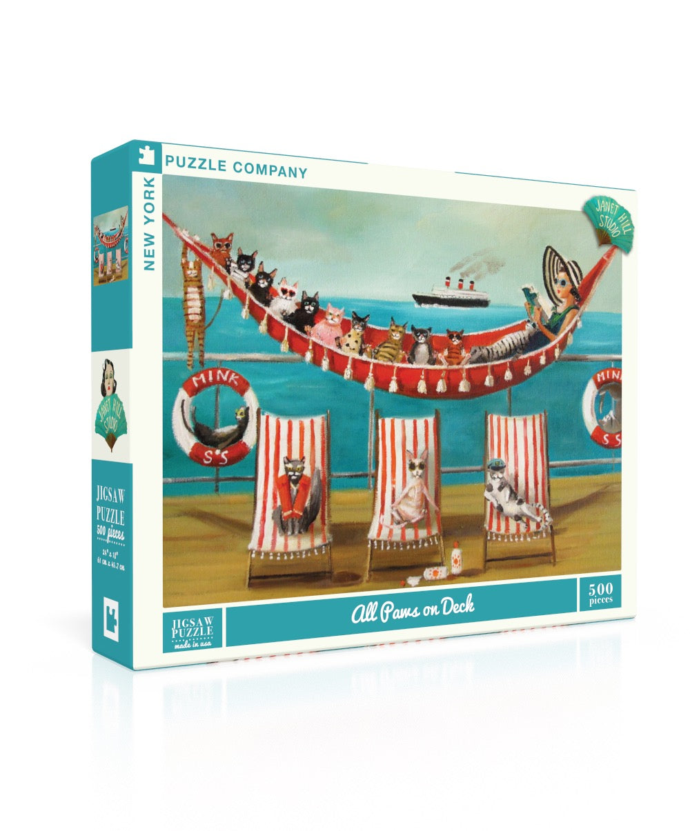 NEW YORK PUZZLE COMPANY, All Paws on Deck, 500 pcs