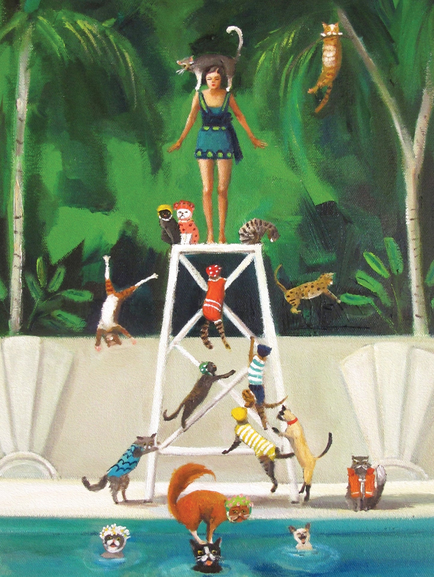 NEW YORK PUZZLE COMPANY, Pool Kitties, 1000 pcs