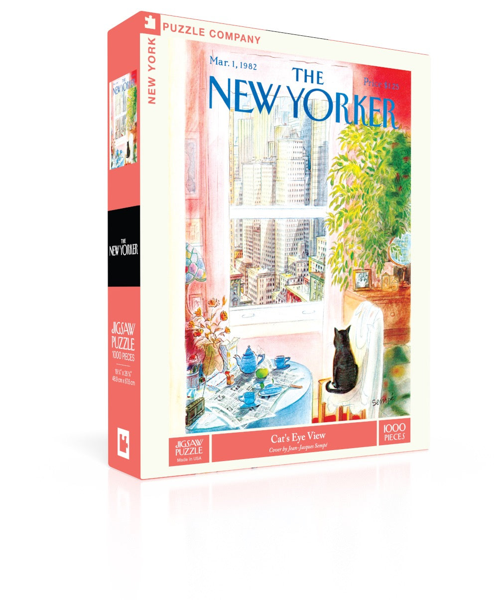 NEW YORK PUZZLE COMPANY, THE NEW YORKER, Cat's Eye View, 1000 pcs