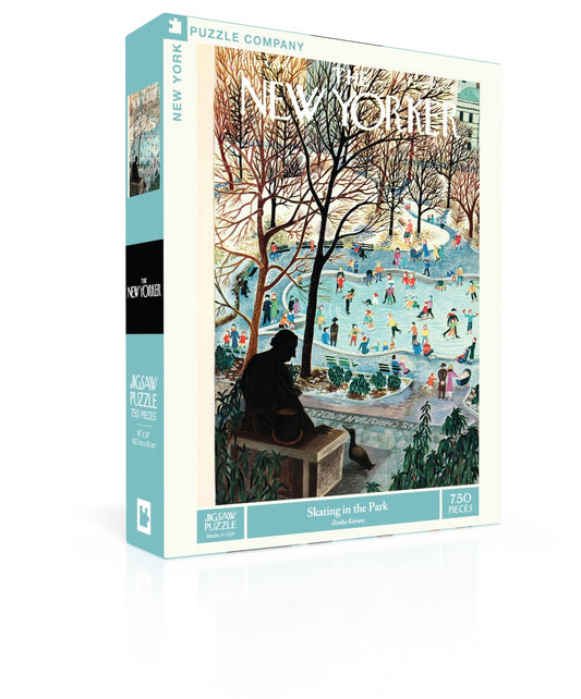 NEW YORK PUZZLE COMPANY, THE NEW YORKER, Skating in the Park, 750 pcs