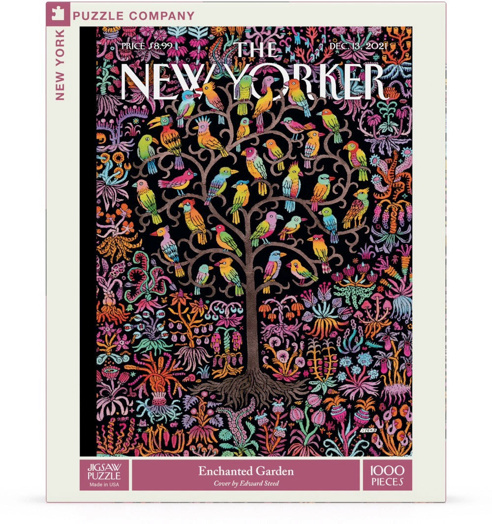 NEW YORK PUZZLE COMPANY, THE NEW YORKER, Enchanted Garden, 1000 pcs (Dec 13, 2021)