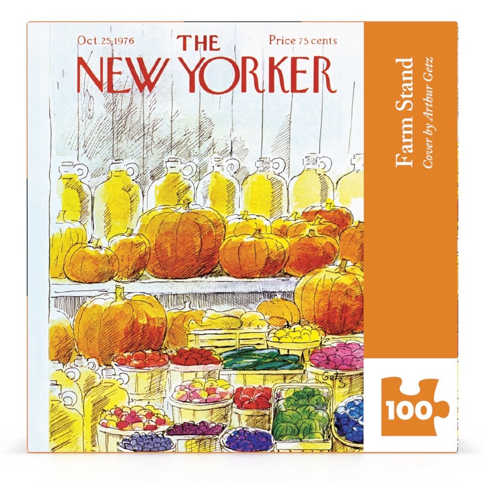 NEW YORK PUZZLE COMPANY, THE NEW YORKER, Farm Stand Mini 100 pcs (OCT 25, 1976)