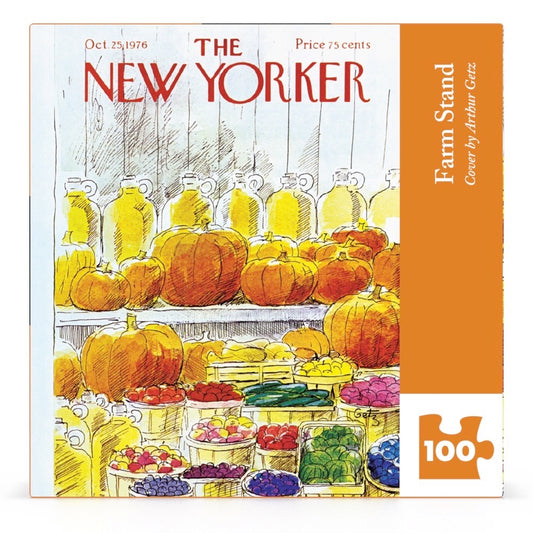 NEW YORK PUZZLE COMPANY, THE NEW YORKER, Farm Stand Mini 100 pcs (OCT 25, 1976)