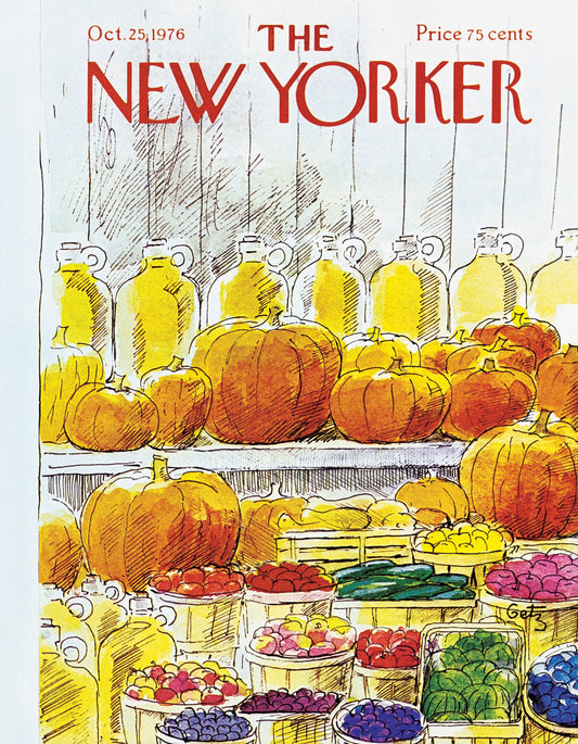 NEW YORK PUZZLE COMPANY, THE NEW YORKER, Farm Stand Mini 100 pcs (OCT 25, 1976)