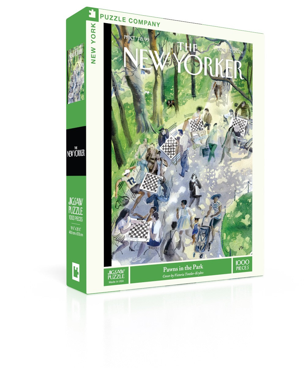 NEW YORK PUZZLE COMPANY, THE NEW YORKER, Pawns in the Park, 1000 pcs