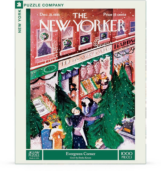 NEW YORK PUZZLE COMPANY, THE NEW YORKER, Evergreen Corner, 1000 pcs