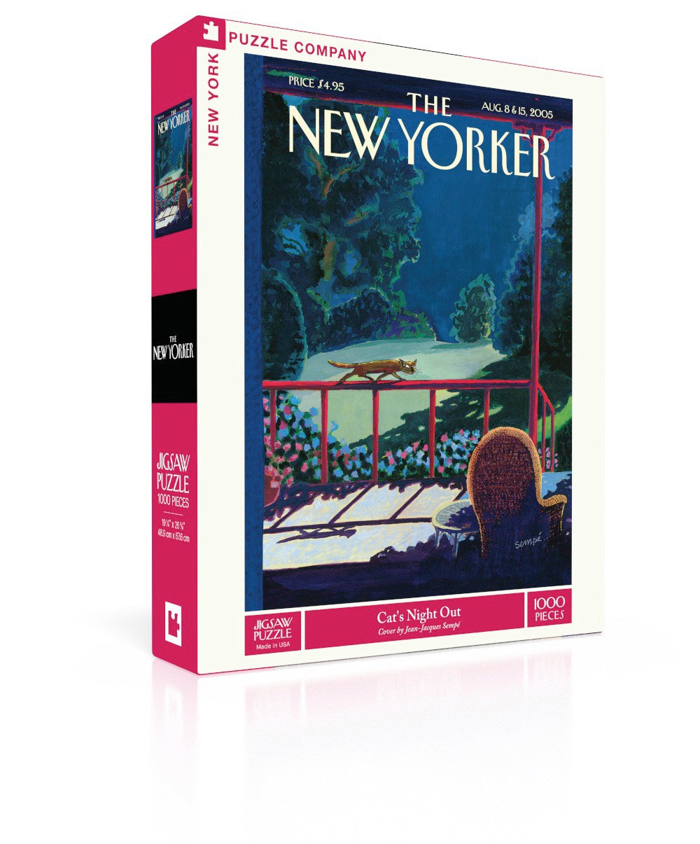 NEW YORK PUZZLE COMPANY, THE NEW YORKER, Cat's Night Out, 1000 pcs