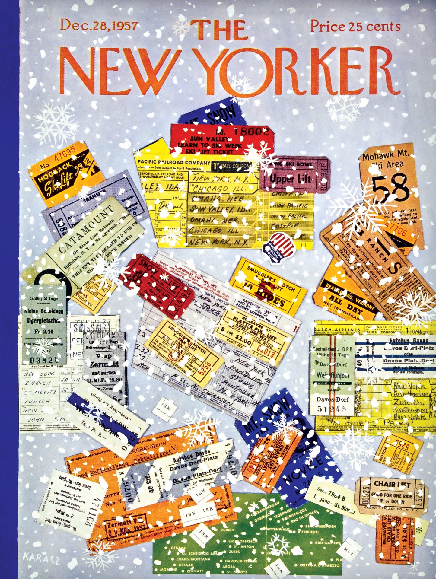 NEW YORK PUZZLE COMPANY, THE NEW YORKER,Lift Tickets, 750 pcs