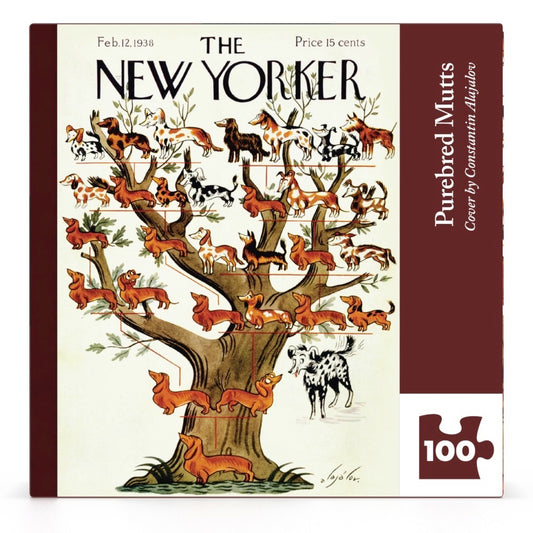 NEW YORK PUZZLE COMPANY, THE NEW YORKER, Purebred Mutts Mini, 100 pcs