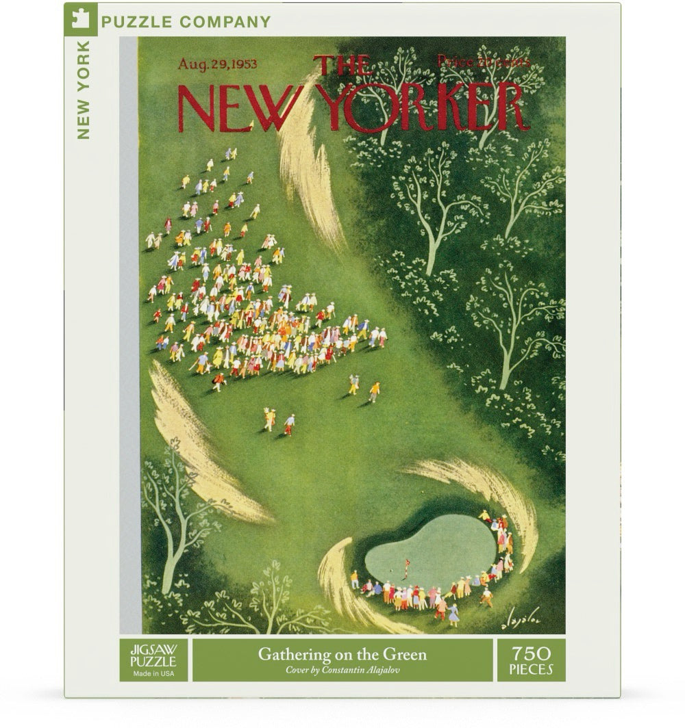 NEW YORK PUZZLE COMPANY, THE NEW YORKER, Gathering on the Green, 750 pcs