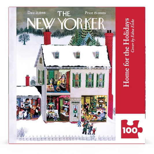 NEW YORK PUZZLE COMPANY, THE NEW YORKER, Home for the Holidays Mini, 100 pcs (Dec,21 1946)