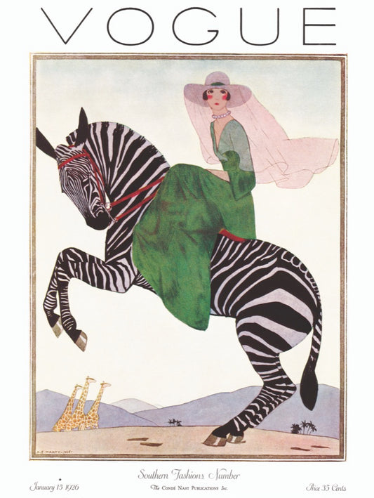 NEW YORK PUZZLE COMPANY, VOGUE, Lady on a Zebra, 500 pcs