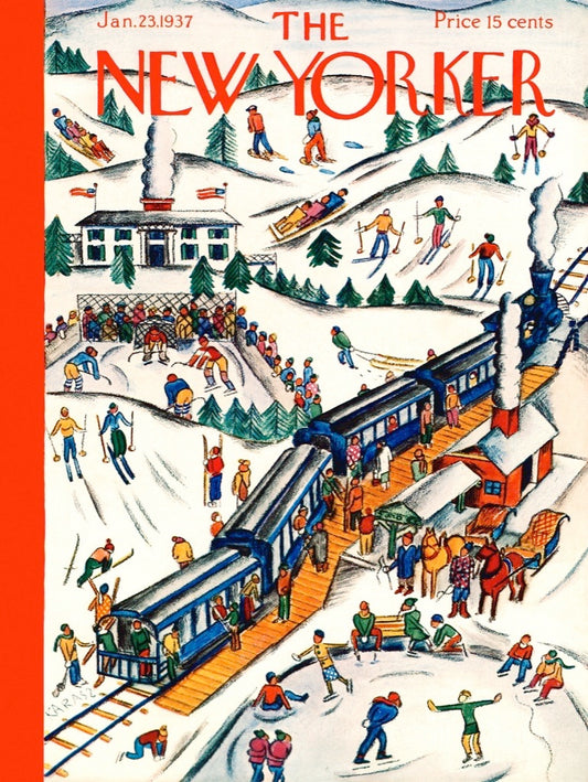 NEW YORK PUZZLE COMPANY, THE NEW YORKER, Winter Weekend, 1000 pcs (Jan 23,1937)