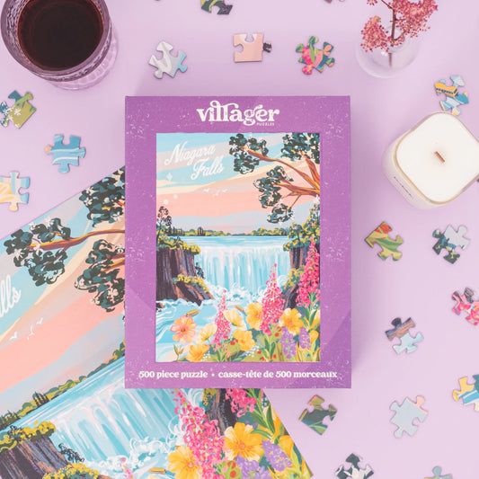 VILLAGER Niagara Falls | 500-Piece Puzzle for Adults | Designed in Canada by Capri Sadler