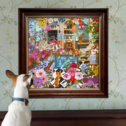 eeBoo English Flower Shop 1000 Piece Puzzle