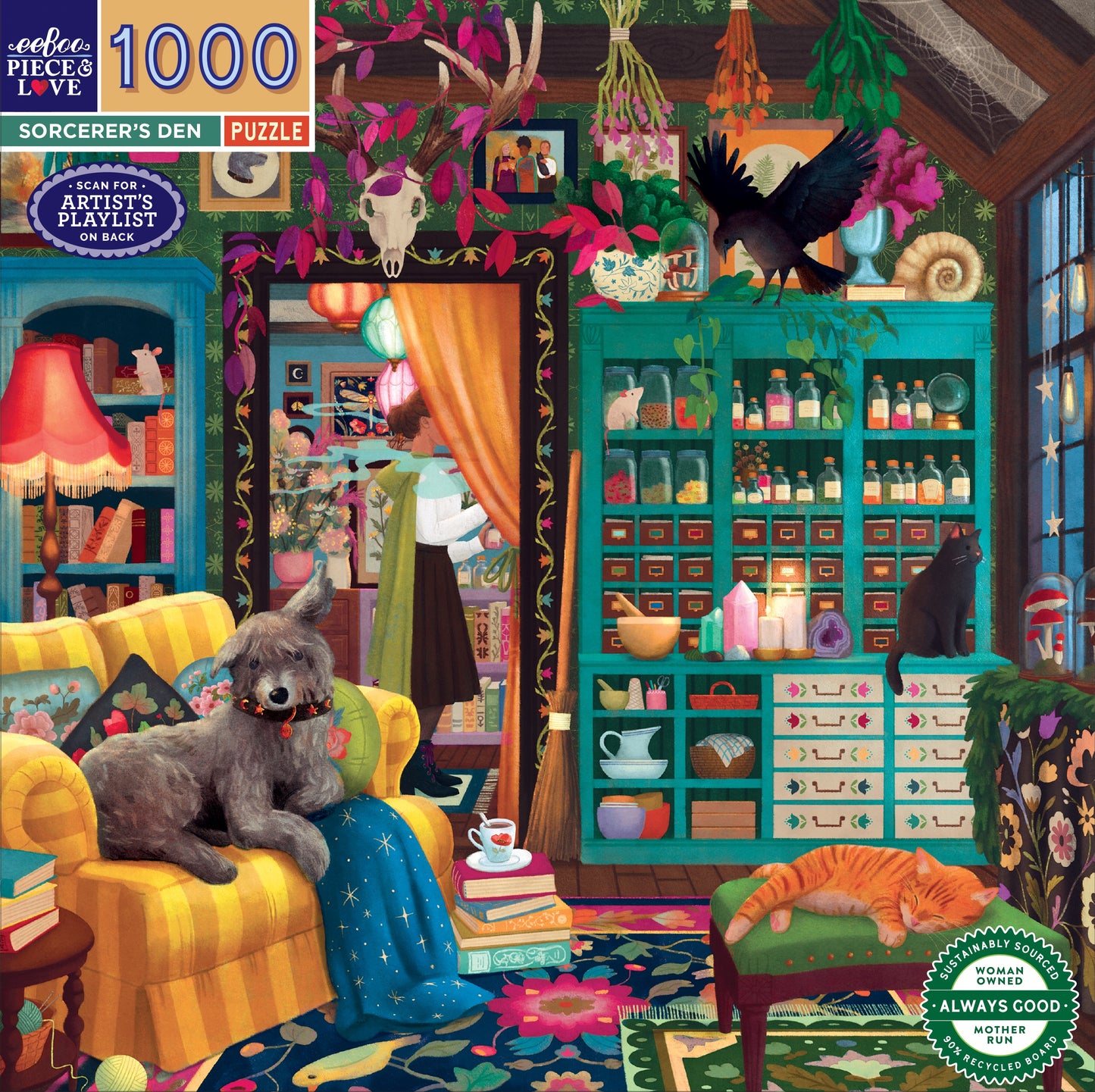 eeBoo Sorcerer's Den 1000 Piece Puzzle