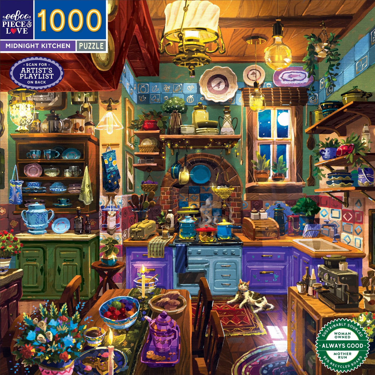 eeBoo Midnight Kitchen 1000 Piece Puzzle