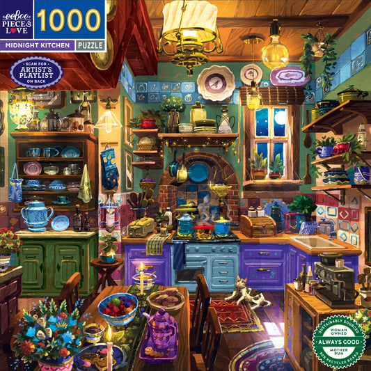 eeBoo Midnight Kitchen 1000 Piece Puzzle