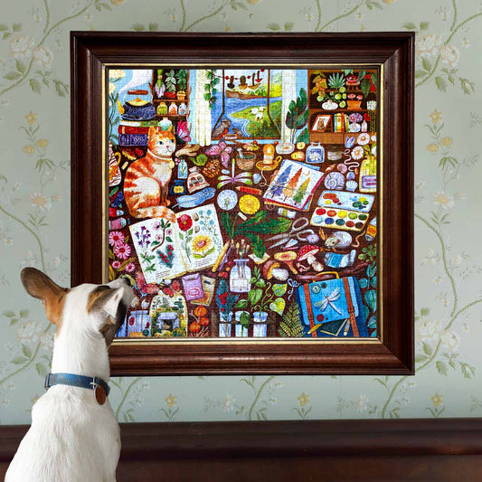 eeBoo Naturalist's Cat 1000 Piece Puzzle