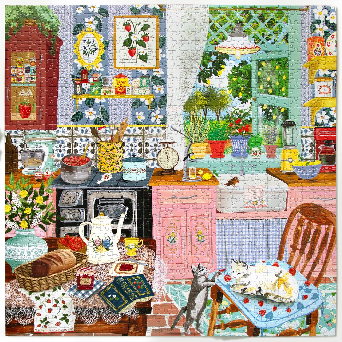 eeBoo Strawberry Kitchen 1000 Piece Puzzle