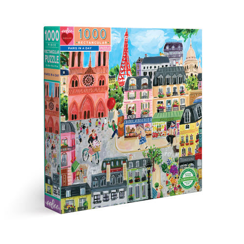 eeBoo Paris in a Day 1000 Piece Square Puzzle
