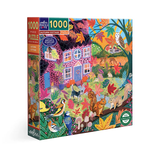eeBoo Autumn Cottage 1000 Piece Puzzle