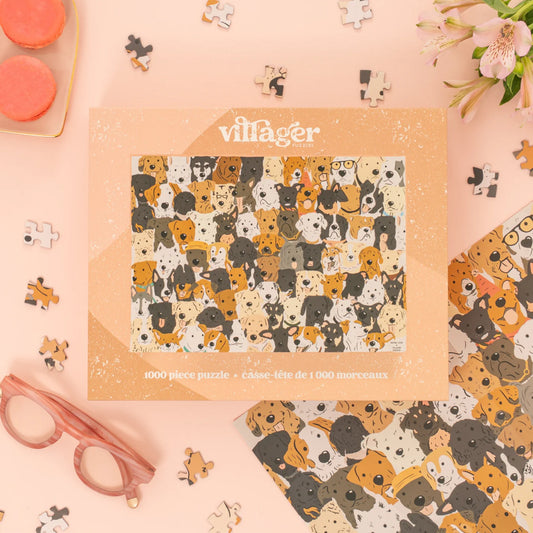 VILLAGER Rescue Dogs | 1000-Piece Puzzle for Adults | Designed in Canada by Rachel Lyon