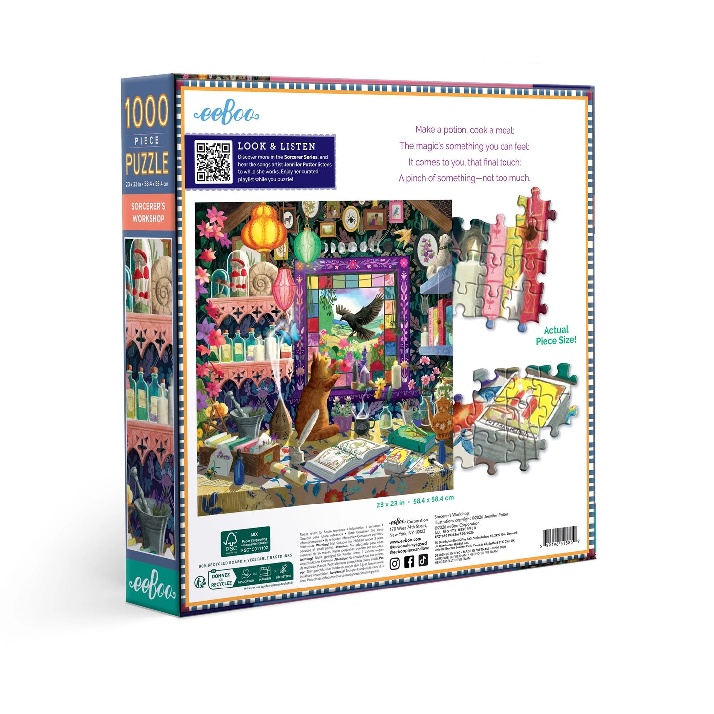 eeBoo Sorcerer's Workshop 1000 Piece Puzzle