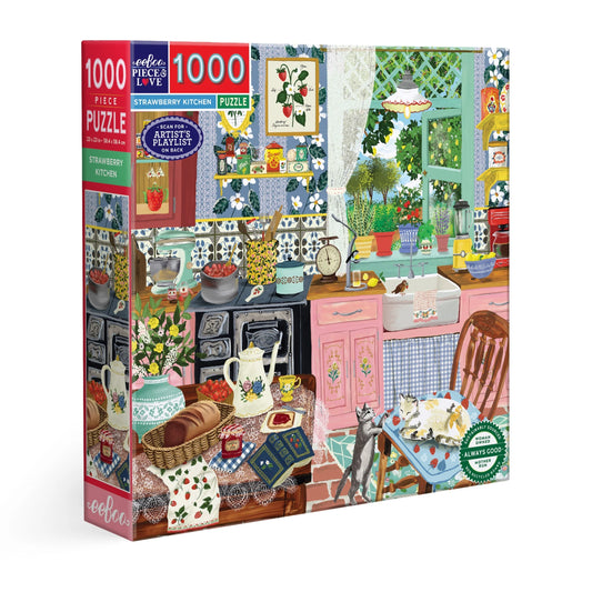 eeBoo Strawberry Kitchen 1000 Piece Puzzle