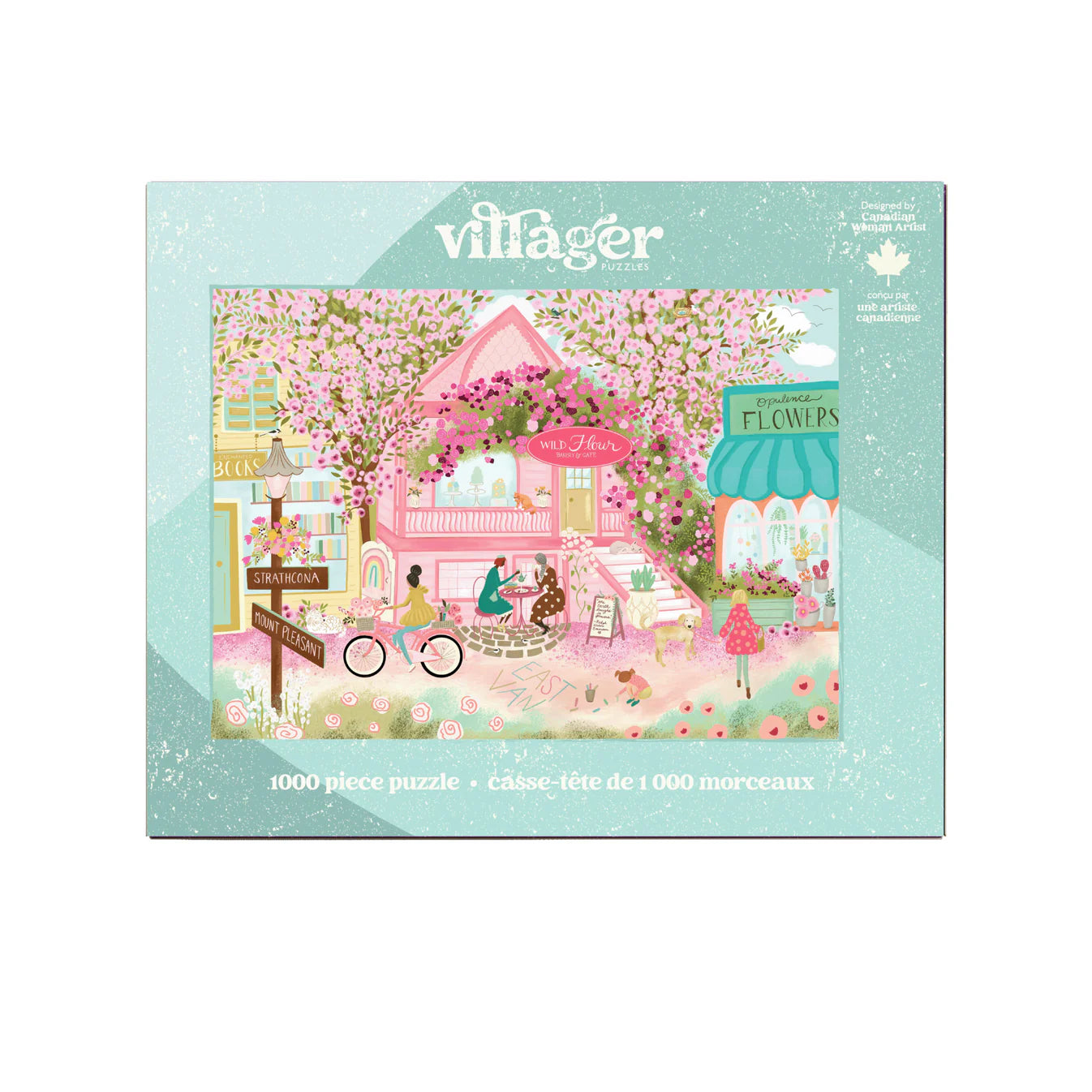 VILLAGER City in Bloom | 1000-Piece Puzzle for Adults | Designed in Canada by Ginger Deverell