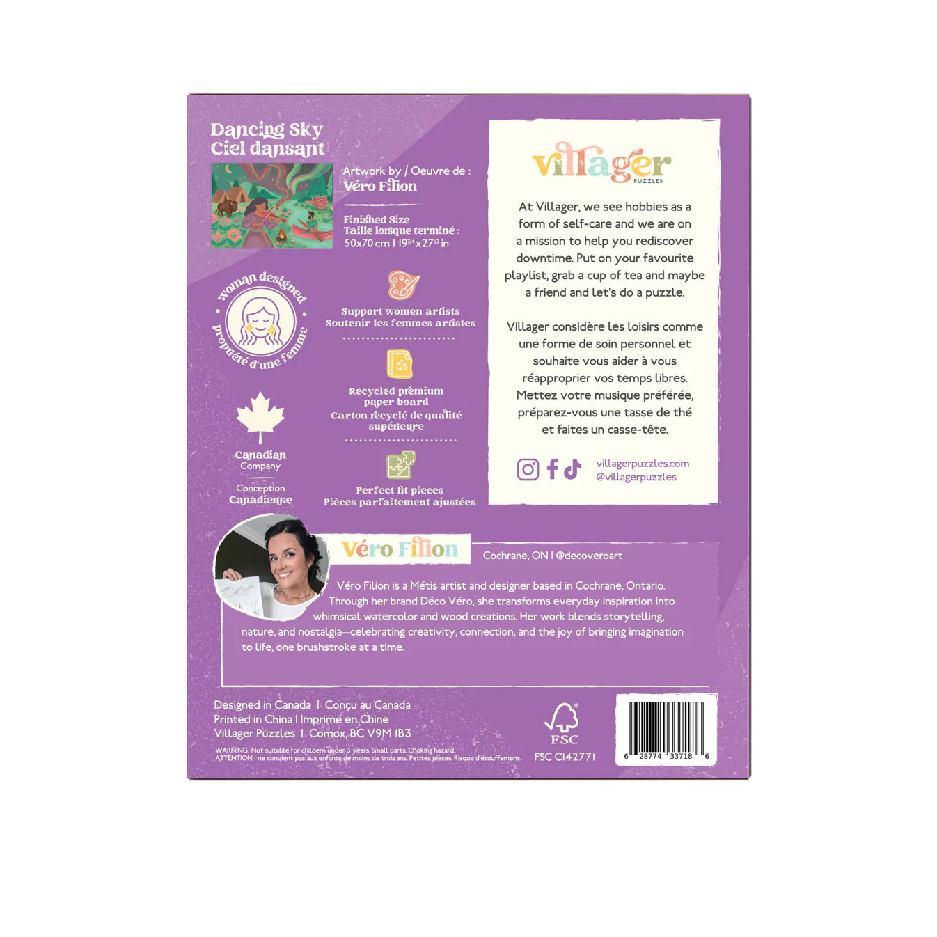 VILLAGER   Open media 2 in modal  Open media 3 in modal  Open media 4 in modal  Open media 5 in modal Dancing Sky | 1000-Piece Puzzle for Adults | Designed in Canada by Véro Filion